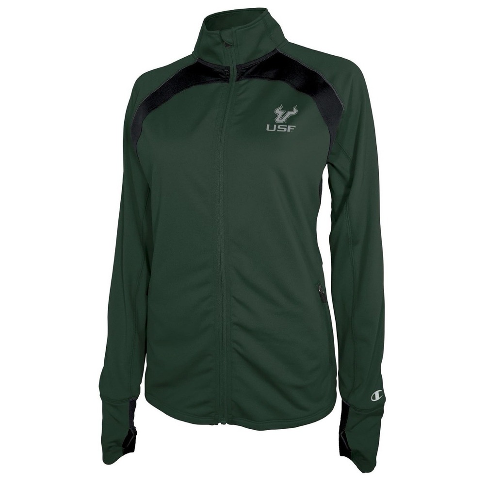 NWT USF Bulls Women's XL Champion Green Zip Up Jacket NCAA South Florida Bulls